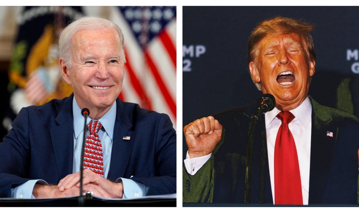 Joe Biden ja Donald Trump. Mõlemad tahavad 2024. aastal jälle presidendiks kandideerida. 