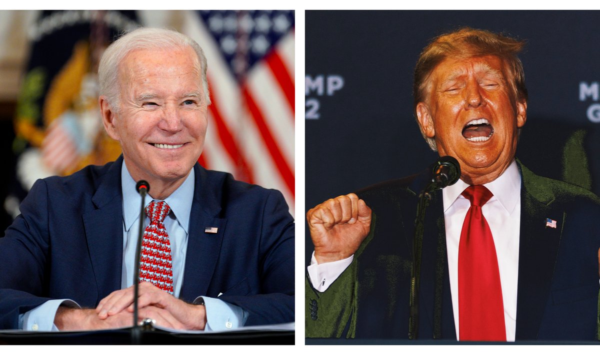 Joe Biden ja Donald Trump. Mõlemad tahavad 2024. aastal jälle presidendiks kandideerida.
