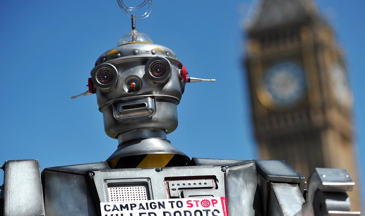 Tapjarobotite vastane meeleavaldus Londonis
