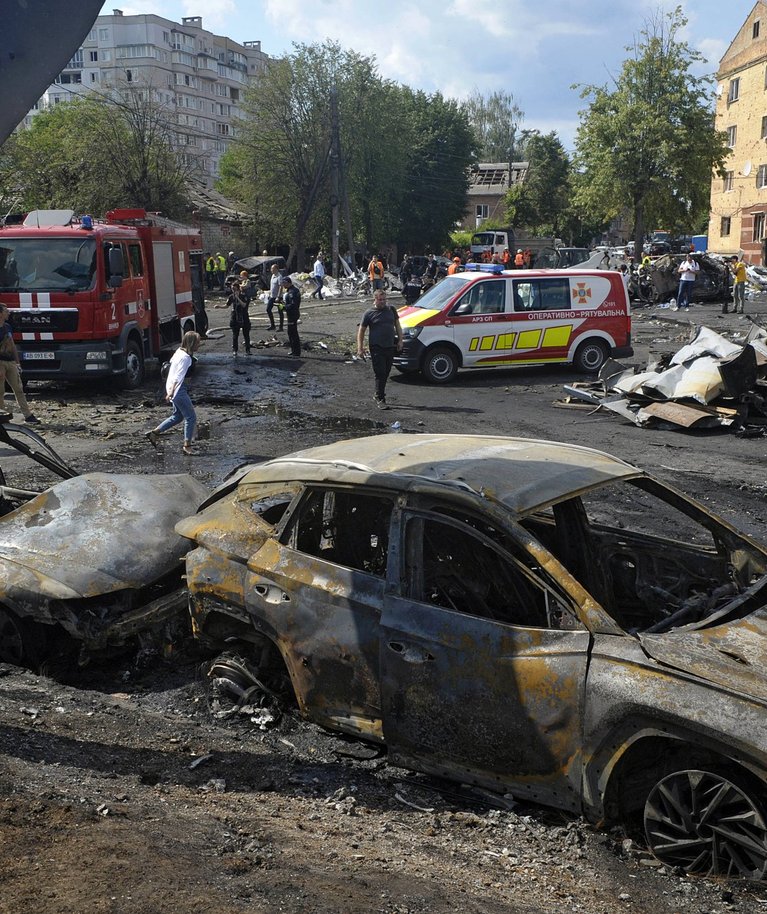 Vinnõtsja, Ukraina. Teadaolevalt hukkus venelaste Kalibri raketirünnakus 23 inimest. 14. juuli 2022