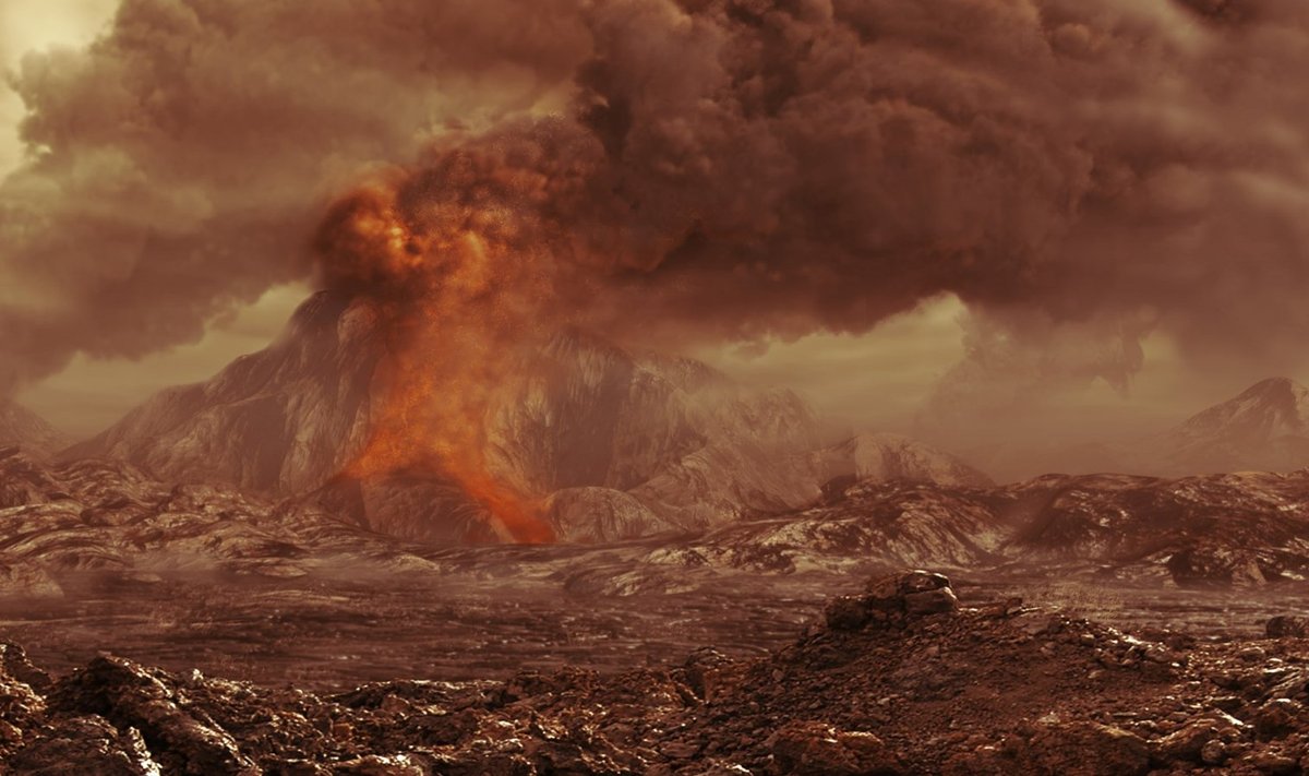Veenuse vulkaanid kunstniku nägemuses. (Foto: ESA - AOES Medialab)