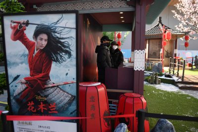 "Mulan" promoüritus Hiina kaubamajas, kuhu inimesed ei tulnud
