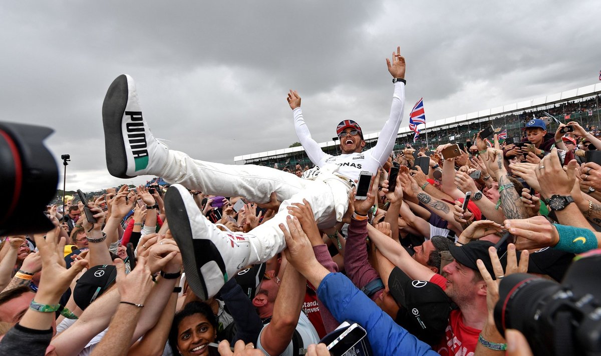 Kodupubliku rõõmuks triumfeeris Silverstone’is juba neljandat korda järjest Lewis Hamilton.