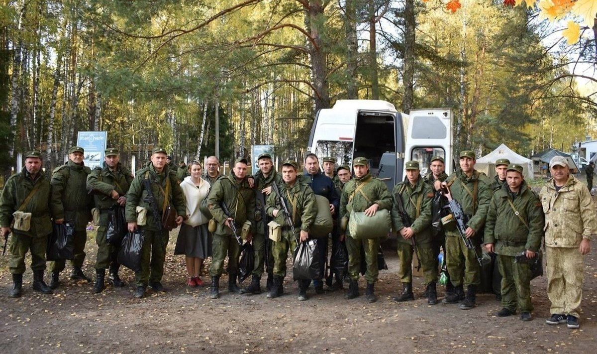 Kaluga oblasti Babõninski rajoonist mobiliseeritud mehed