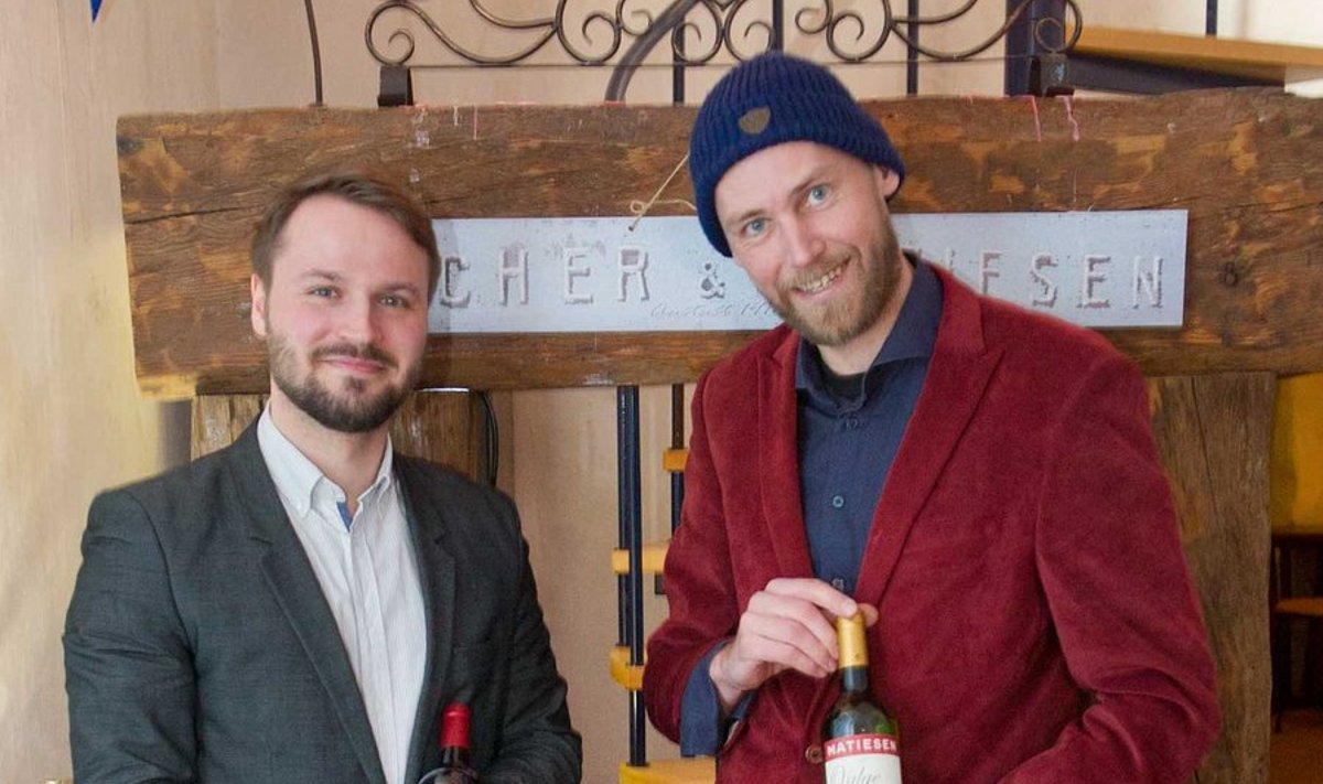 Taaselustajad: Luscher & Matieseni veinitehase käivitajad Martin Tahvonen ja Peke Eloranta.