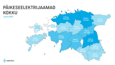 Päikeseelektrijaamu on enim Harjumaal.