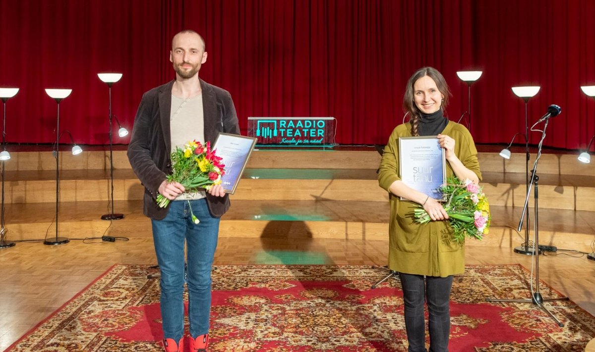 Raadioteatri näitlejapreemia laureaadid 2020 Ursula Ratasepp ja Märt Avandi