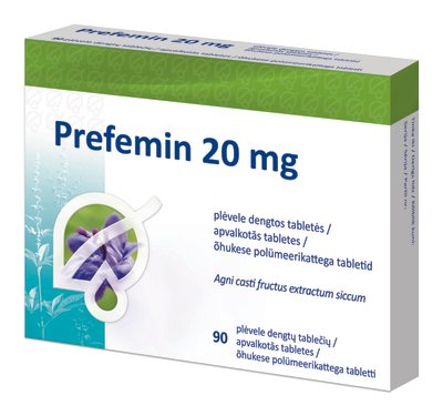 Prefemin (Agni casti fructus extractum siccum) sisaldab 20 mg mungapipra viljade kuivekstrakti, mis on näidustatud PMS-i raviks. Käsimüügiravim, saadaval apteekides.