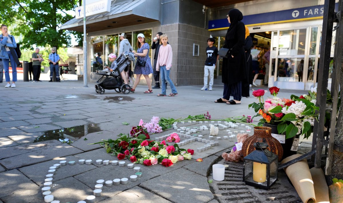 Selle Stockholmi kaubanduskeskuse juures lasti juunis lasti maha kaks inimest, üks neist 15-aastane.