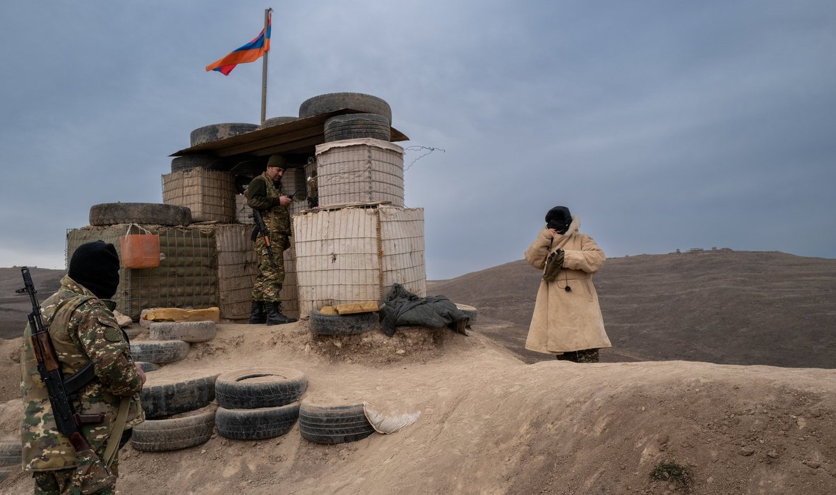 Armenia frontline military posts in the Latchine corridor