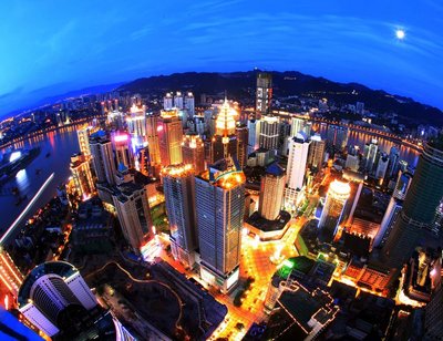 Chongqing, öine kesklinn.