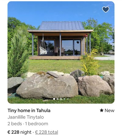 Kuvatõmmis Airbnb kodulehelt