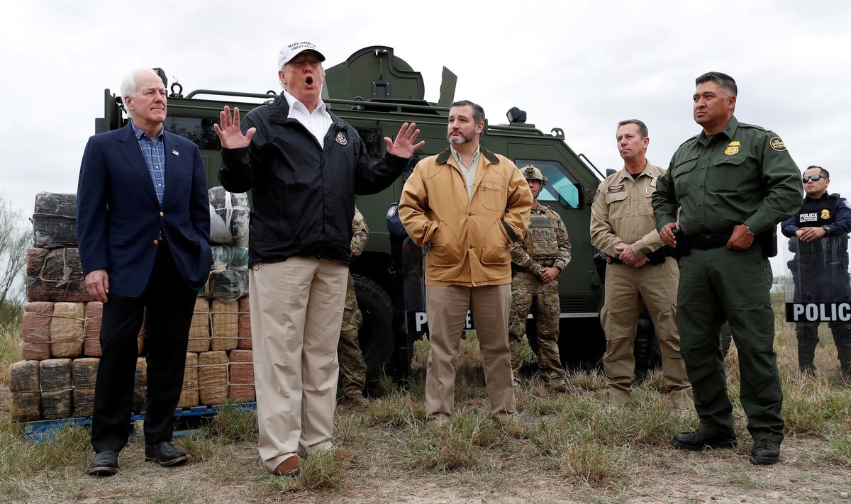 USA president Donald Trump käis jaanuari lõpus Texase osariigis Missionis tutvumas olukorraga Mehhiko piiril.