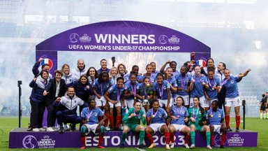 FOTOD | Prantsusmaa neiud krooniti Tallinnas esmakordselt jalgpalli U17 Euroopa meistriks