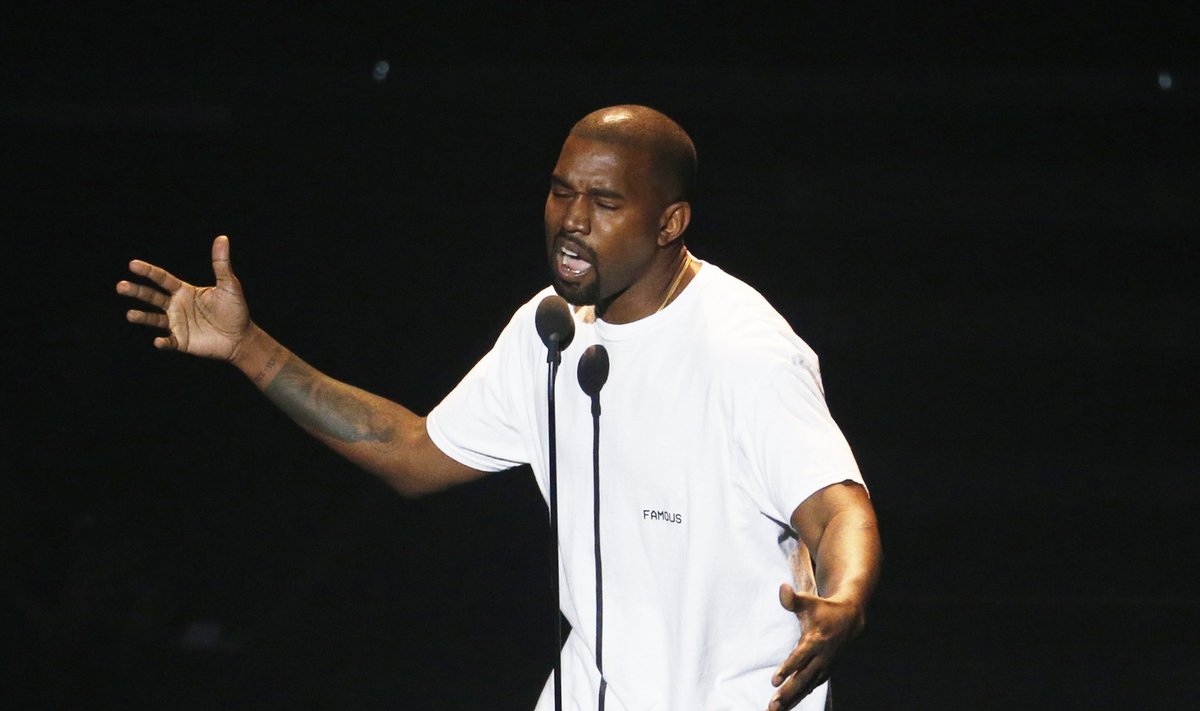 Kanye West on stage during the 2016 MTV Video Music Awards in New York
