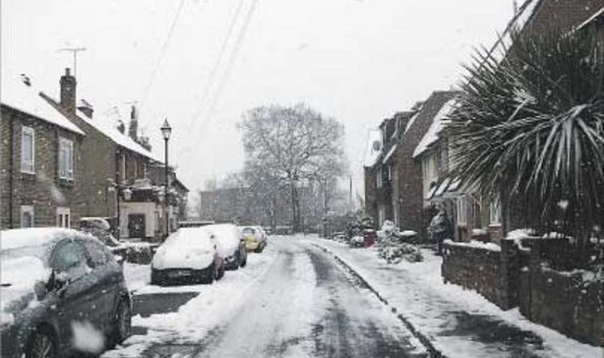 Talvekummid on Inglismaal niisama hästi kui tundmatud, seega jäid autod kõik lumevangi.