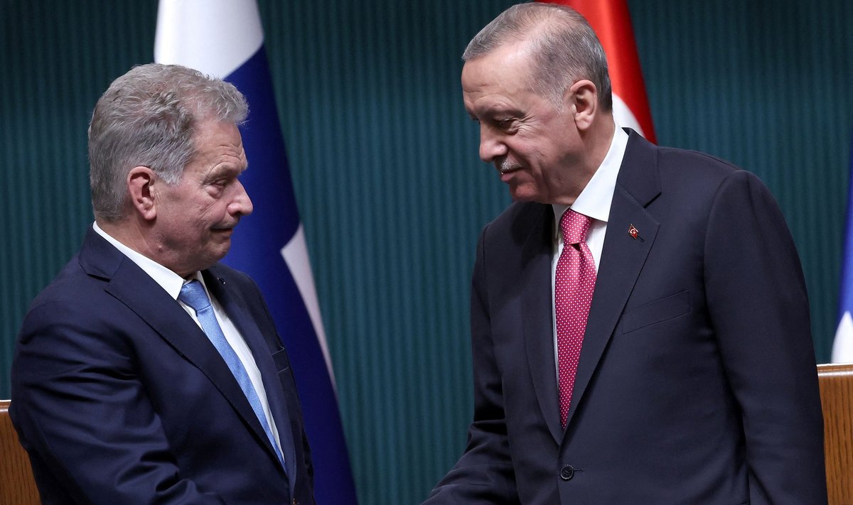 Soome president Sauli Niinistö, Türgi president Recep Tayyir Erdogan