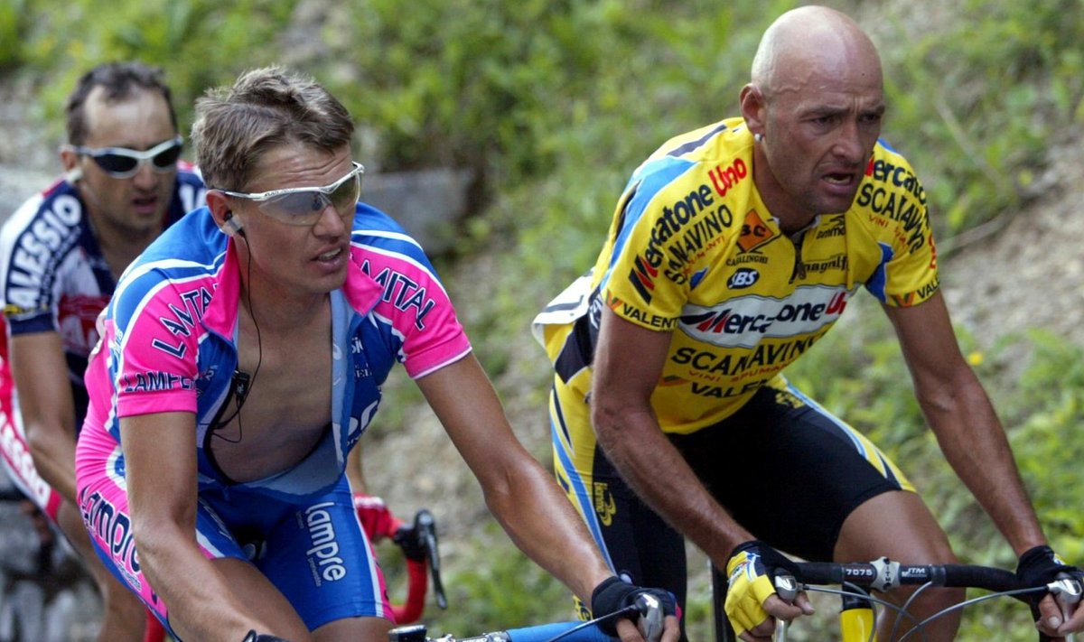 Raimondas Rumšas (vasakul) ja Marco Pantani