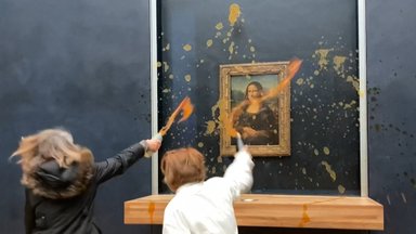 VIDEO | Protestijad viskasid maailmakuulsat „Mona Lisa“ maali supiga