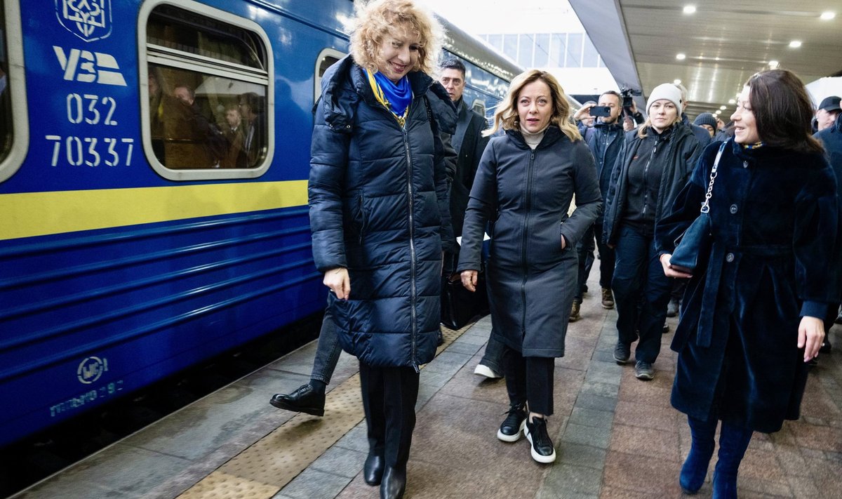 24. veebruari hommikul jõudis Kiievisse Itaalia peaminister Giorgia Meloni.