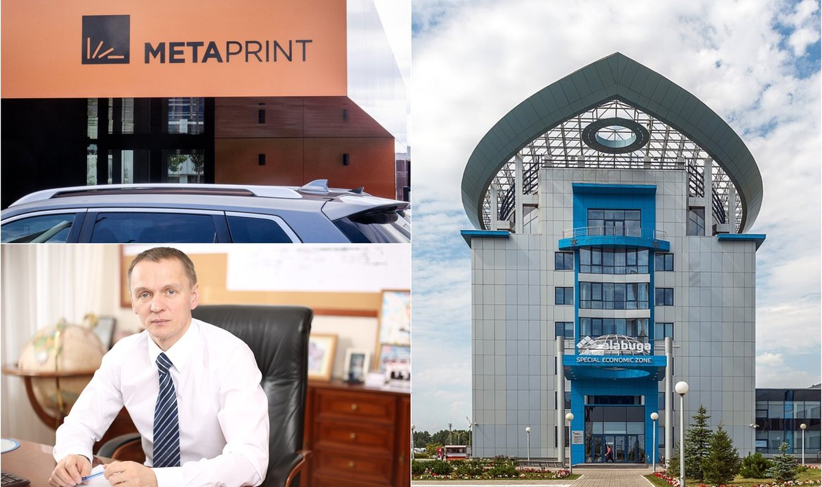 Metaprinti klient on Tatarstanis Alabuga majandustsoonis tegutseva oligarhi Sergei Kolesnikovi tootmisüksus.