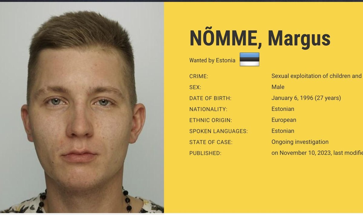 Europol otsib Eesti kodanikku Margus Nõmmet