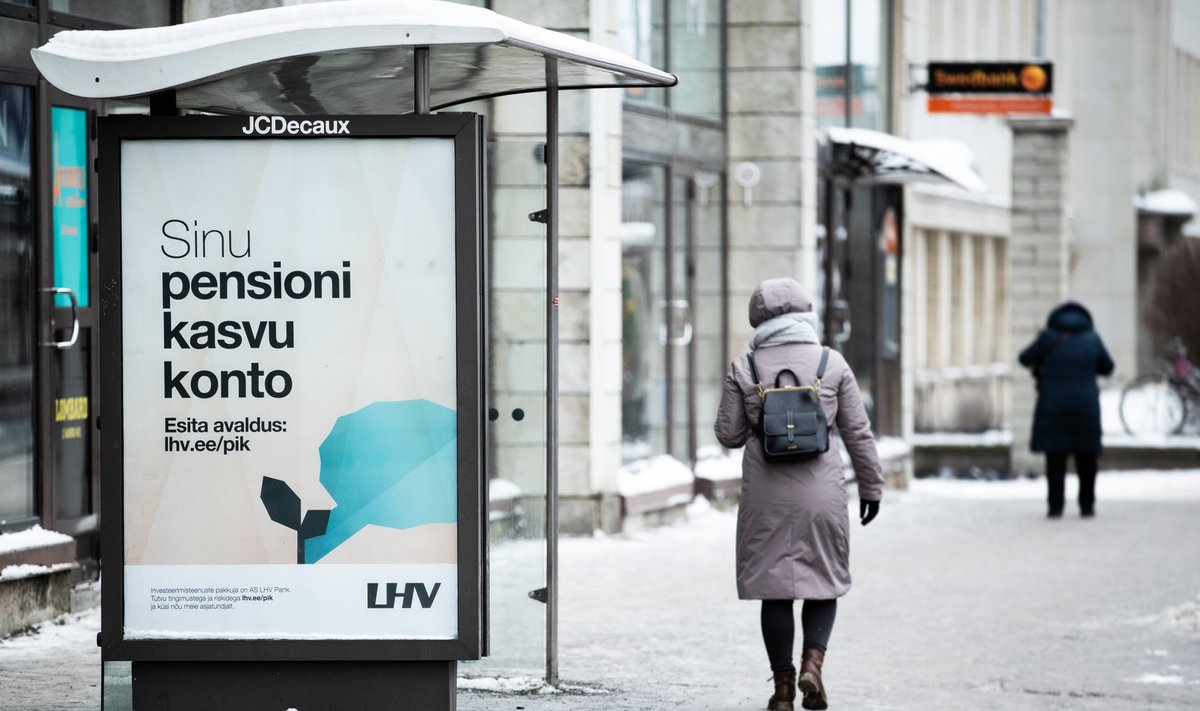 LHV reklaamib pensioni investeerimiskontot agaralt.