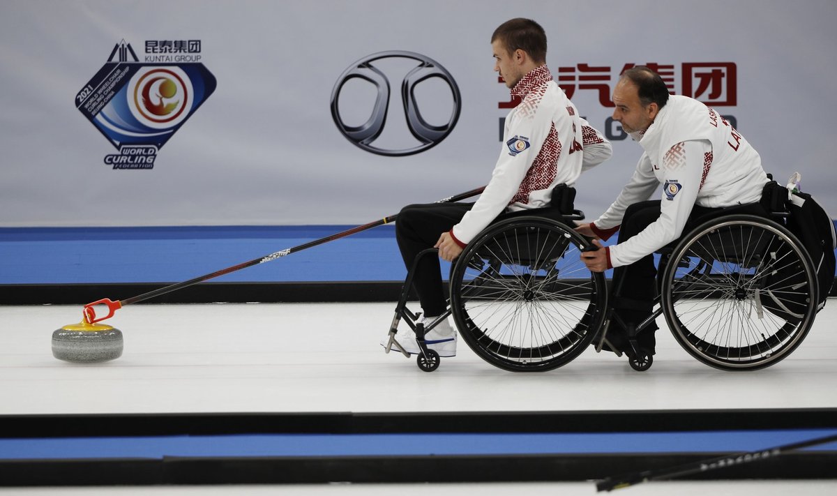 Läti ratastoolikurlingu võistkond.