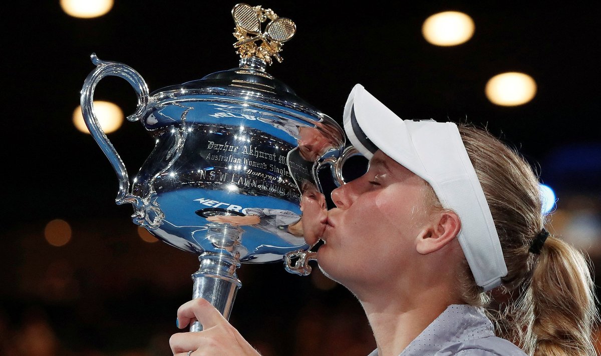Caroline Wozniacki 2018. aastal Australian Openi võitjana