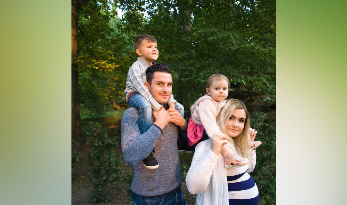 Ruth abikaasa Jüri, laste William Martini ja Alicia ning kõhubeebiga, keda kandes püüab ema teadlikult toitumist jälgida. | Fotod: Hele-Mai Alamaa, Nele Tammeaid