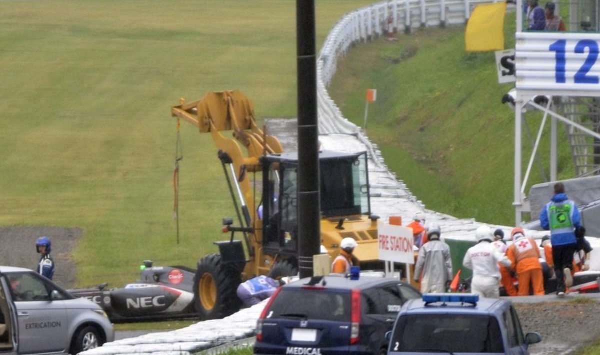 Bianchi õnnetuspaik Suzuka ringrajal.