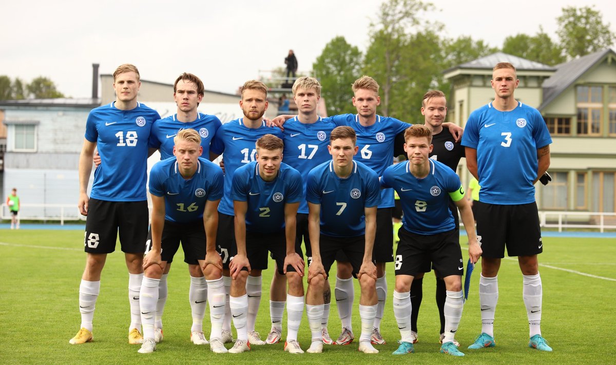 Eesti U21 koondis, kes jäi valiksarja eelviimases kohtumises koduväljakul 0 : 5 alla alagrupi eelviimasele, Aserbaidžaanile.