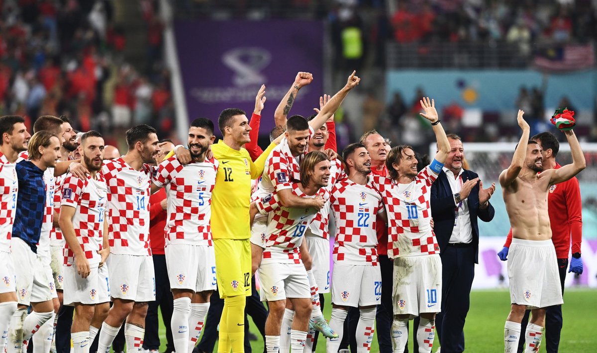 Horvaatia rõõmustamas pronksmedalite üle.