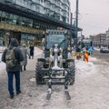 ФОТО | С наступлением зимы строительство трамвайных путей в центре Таллинна остановилось
