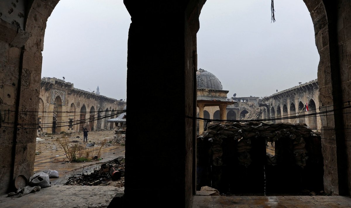 Aleppo 8. sajandi algusest pärinev suur mošee praegu