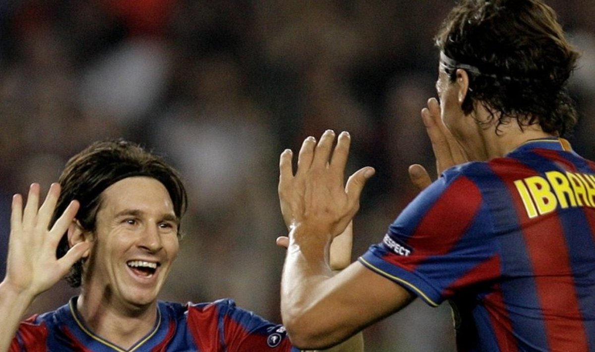 Vanad sõbrad saavad kokku: Lionel Messi ja tänaseks PSG-sse jõudnud Zlatan Ibrahimovic.