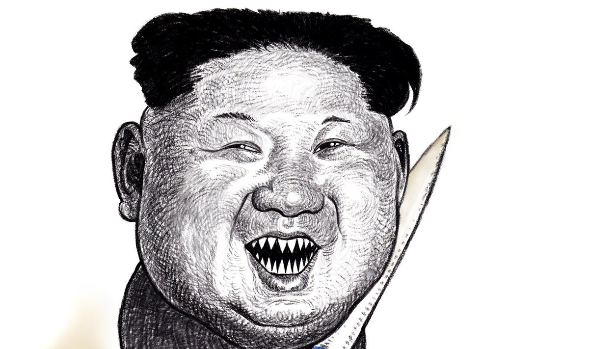 Kim Jong-un. Joonistas Aivar Juhanson.