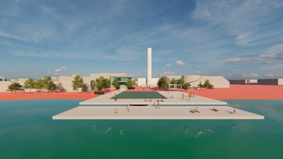 Kavand „Clever Cities Connects“. Vaade merelt
