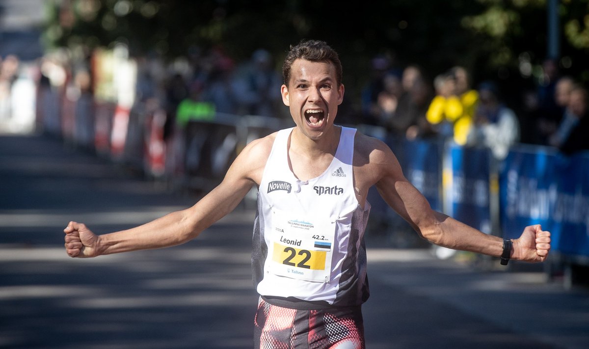 Leonid Latsepov Tallinna maratonil. Elu kiireima maratoni jooksis ta nüüd Viinis.
