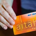 Maxima: бонусы, накопленные в прошлом году на карточках Aitäh, можно использовать до пятницы