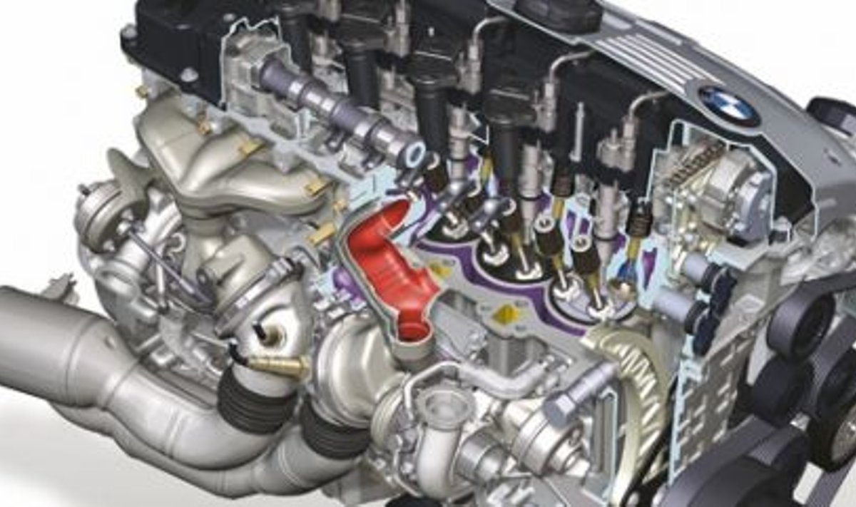 BMW uus mootor N55 kombineerib maailmas esimesena turbolaadimist, otsesissepritset ja Valvetronicut