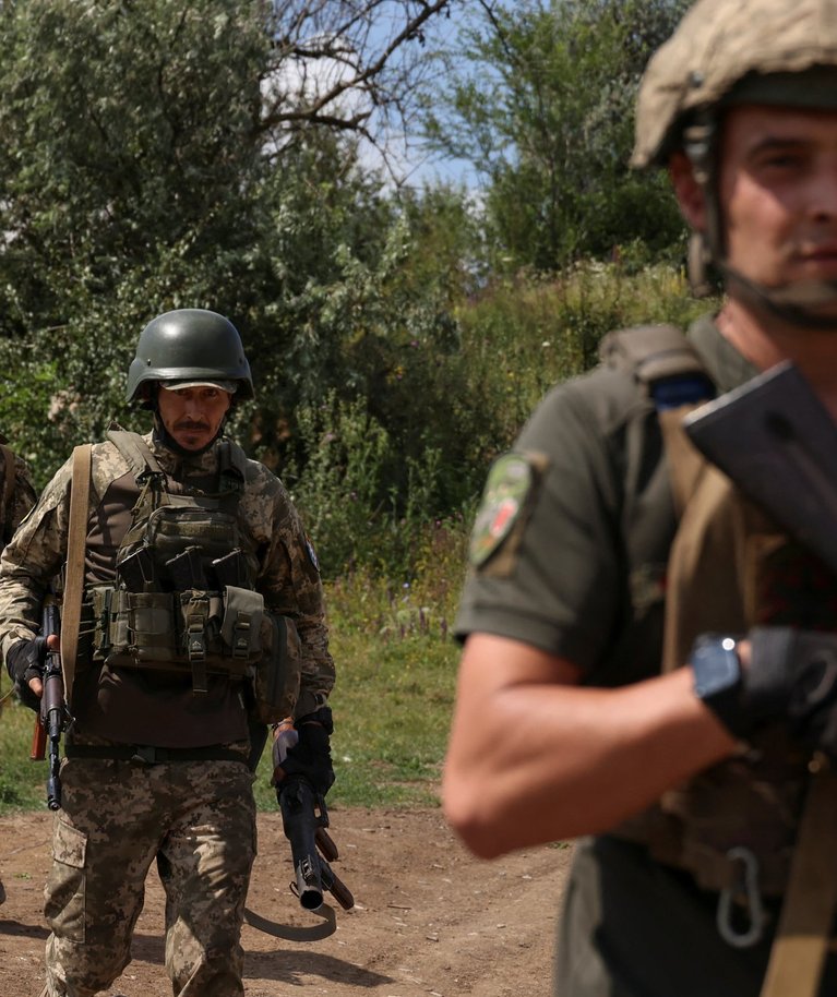Ukraina merejalaväe õppused Donetski oblastis. Foto on tehtud 24. juulil 2023.