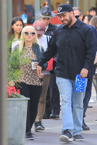 Christina Aguilera and Matthew Rutler take the kids to The Grove
