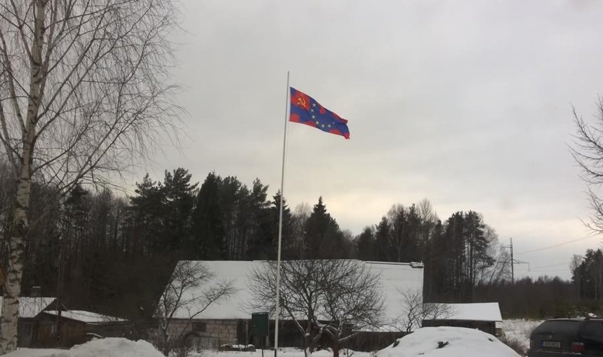 Veider lipp Räpina-Võru maantee 34. kilomeetril