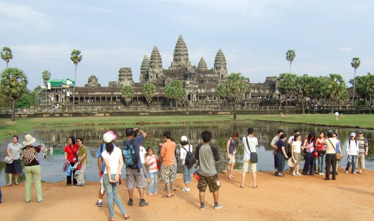Turistid Angkor Watis.