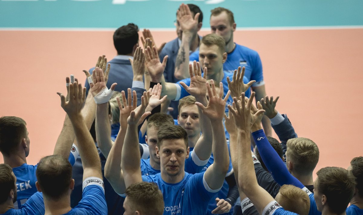 Eesti võrkpallikoondisel oli põhjust käsi püsti ajada.