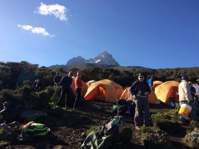 Hommik Kikelelwa laagris 3600 meetri kõrgusel, kus möödus meie teine öö. Varsti asume uuesti teele.