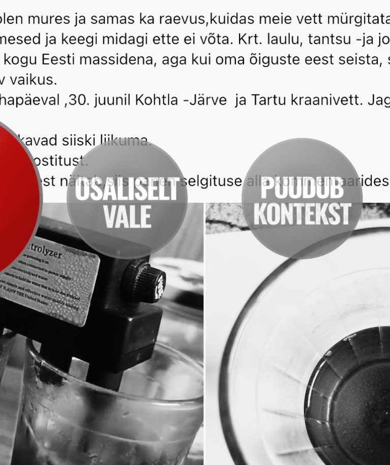 Kuvatõmmis Facebooki postitusest