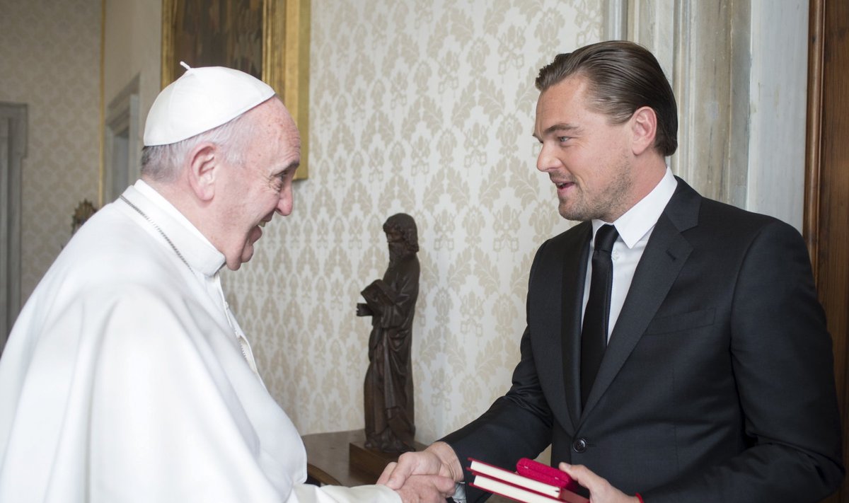 Paavst Franciscus ja Leonardo DiCaprio