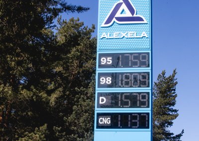 Tänased Alexela kütusehinnad.